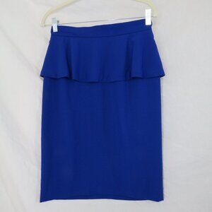 VINCE CAMUTO Cobalt Blue Peplum Pencil Skirt | Size 2